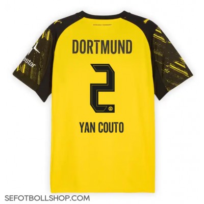 Billiga Borussia Dortmund Yan Couto #2 Hemma fotbollskläder 2025-26 Kortärmad Billiga Borussia Dortmund Yan Couto #2 Hemma fotbollskläder 2025-26 Kortärmad